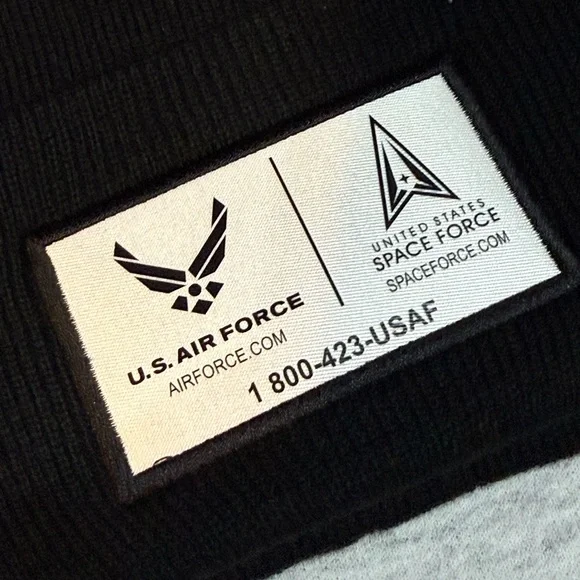USAF & USSF Black Cuffed Beanie 🛰️ *RARE* - Picture 2 of 6